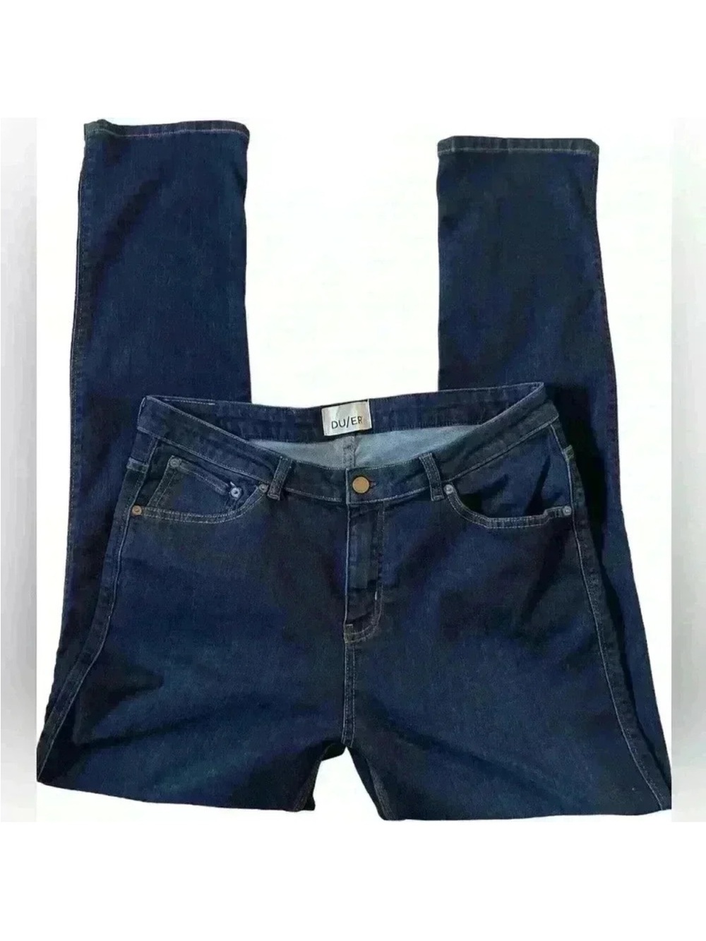 DU/ER Women's Performance
Denim Triple Slim Straight
Stretchy Jeans Size 33X32